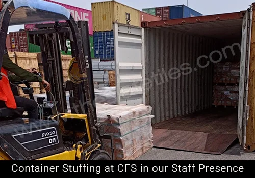 Container Stuffing at CFS in our Staff Presence